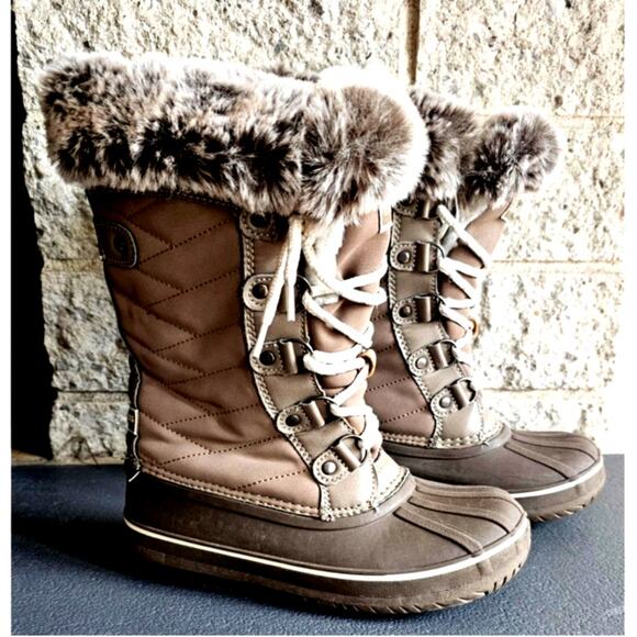 London Fog Collection Winter Rain Snow Waterproof Boots, Kids sz 1, Fur lined - Picture 5 of 5